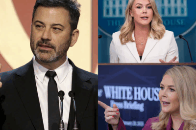 EXCLUSIVE, THIS JUST HAPPENED: Jimmy Kimmel Faces CAREER CRISIS – ABC Forced to DEFEND Their Cash Cow After Karoline Leavitt’s Shocking Revelation! In a dramatic twist, Jimmy Kimmel, the golden star who has generated billions for ABC, is now facing a career-threatening scandal after Karoline Leavitt exposed a bombshell that could destroy his public image. With Kimmel being the network’s biggest asset, ABC is scrambling to shield him from the explosive fallout. What did Leavitt reveal that could take down Kimmel and jeopardize ABC’s future? The shocking details behind this high-stakes drama will have everyone on the edge of their seats