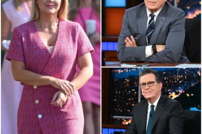 “Karoline Leavitt Walked Into Colbert’s Trap—And It Destroyed Her: How Stephen Colbert Turned a Late-Night Interview Into a Cultural Battlefield with Two Devastating Lines, Leaving Leavitt Humiliated Nationwide. The Studio Spirals Into Chaos as Colbert’s Lethal Satirical Blows Leave Her Breathless and Defenseless—A Career-Defining Moment for Colbert That Shocks America. What Happened Next Will Have You Questioning Everything You Thought You Knew About Television, Politics, and Public Humiliation.”