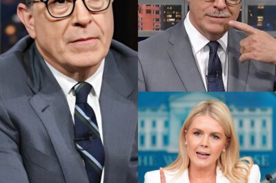 ‘You wanted airtime. Now you’ve got a legacy’ — Karoline Leavitt ‘destroyed’ the late-night talk show, causing the studio to spiral into chaos live on air… But Stephen Colbert struck back with two devastating counterattacks — and his final line left Karoline humiliated nationwide: ‘Is that all you’ve got?’