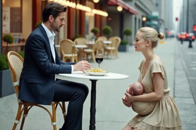 “Could I have your remaining food, sir?” Yet, as the millionaire gazed into her eyes, something unbelievable occurred…