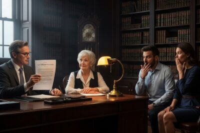 After my husband passed away, my son told me, “Don’t expect anything from dad’s $55 million estate.” His wife added, “We’re in charge now.” But at the will reading, the lawyer’s first words left them both speechless.
