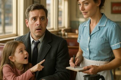 “Daddy, that waitress looks exactly like Mommy!” The millionaire turned in shock his wife had passed away years ago.