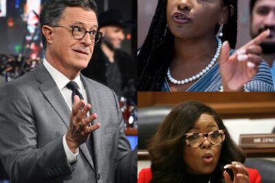 “CBS Said He Was Finished — Colbert Just Sent Them the Funeral Flowers” In a twist no one saw coming, Stephen Colbert — the man CBS quietly pushed off The Late Show — has roared back onto the scene with a brand-new talk show, arm-in-arm with rising political firebrand Jasmine Crockett. Forget polite goodbyes; Colbert’s opening shot was a grinning declaration: “We don’t need CBS’s permission anymore.” Within hours, Hollywood group chats lit up, network executives stopped mid-meeting, and late-night rivals began sweating under the studio lights. This isn’t just a comeback — it’s a revenge tour with a co-host who can go viral before the first ad break. And if Colbert’s promise to “change late-night TV forever” holds true, CBS might soon wish they’d kept him… if only to stop him from burning down the house they built.