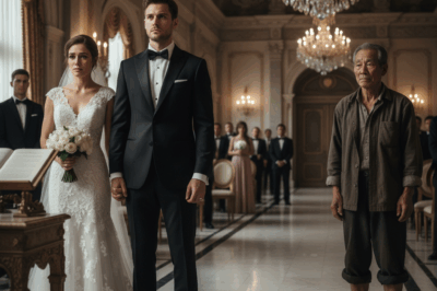 An elderly beggar couple appeared at their successful son’s wedding; they stood there trembling throughout the entire party, uninvited… and then the unexpected occured.