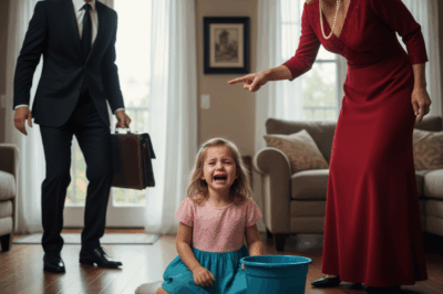 “My hand hurts so much! Please, stop!” cried little Sophie, her tiny body trembling as she knelt on the cold tiled floor. Tears streamed down her red cheeks as she clutched her hand, the pain unbearable.