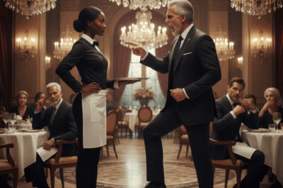 Kneel down and clean my shoes right now!” The billionaire shouted at the black waitress but her answer left him stunned…