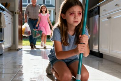My 9-year-old daughter had to mop the floor all by herself while they took their “real” granddaughter out to have fun and go shopping…