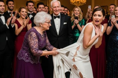 At my anniversary party, my mother-in-law accused me of stealing her jewelry. When I denied it, she and my sister-in-law lunged at me, screaming, “Search her! She’s the thief!” They tore my dress apart in front of two hundred guests. Dragged outside in shame, I made one phone call — and that call changed everything forever.