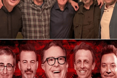 “LATE-NIGHT WAR BEGINS.” — FALLON, KIMMEL, OLIVER & MEYERS TURN ON CBS IN SHOCKING ONSCREEN REVOLT Something unprecedented just happened on live television — and CBS never saw it coming. After a sudden move against Stephen Colbert, four of late-night’s biggest names have done the unthinkable — uniting on-screen in a moment that’s already being called “the night that could end late-night as we know it.” Insiders describe the atmosphere as chaotic, tense, and deeply personal. No scripts. No laughter. Just silence — and one powerful message that CBS reportedly tried to stop from airing. Whatever happened tonight, it’s more than a feud. It’s a warning