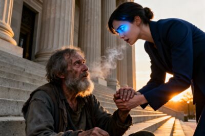 After my husband died, I got a new job, and every day I would leave some money for an elderly homeless man who sat outside the library. One day, when I leaned down like always, he suddenly held my hand and said, “You’ve been far too kind. Don’t go home tonight. Stay in a hotel. Tomorrow, I’ll show you something.”